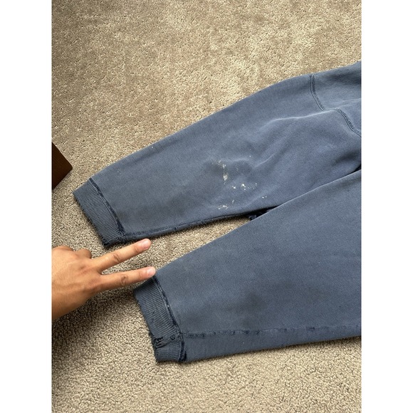 Rare Vintage 80s-90s Y2K Washed Navy Billabong Hoodie, Trash Style, Size L - Picture 13 of 13